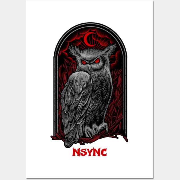 The Moon Owl Nsync Wall Art by Pantat Kering